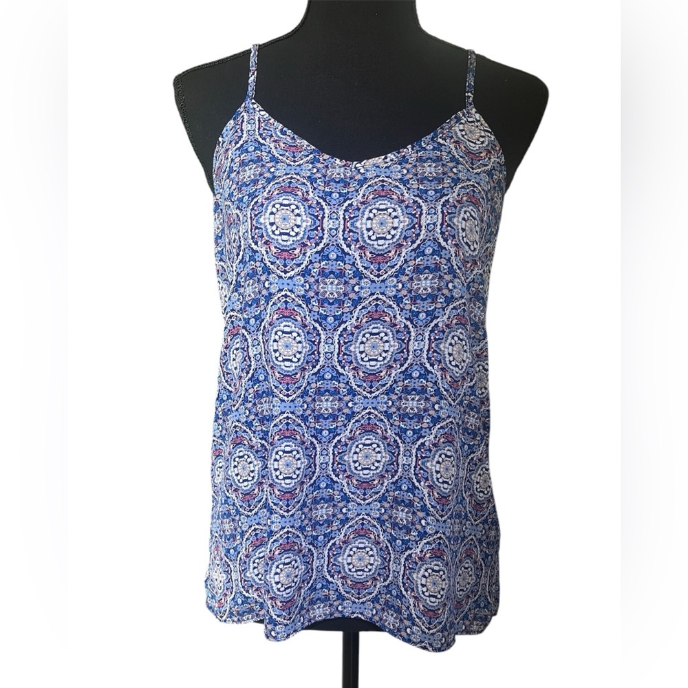 Paper Crane Womens Size Small Multi-Color Spaghetti Strap Tank Top Blouse